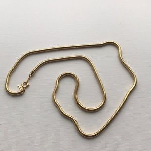 Vintage Snake Chain Gold Necklace